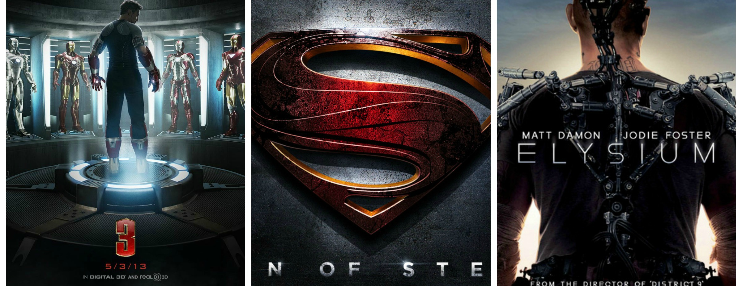 Sticky: Iron Man 3, Man of Steel, Star Trek 2, Elysium, Oblivion, The Conjuring and More Summer 2013 Trailers on Mutantville Monday.